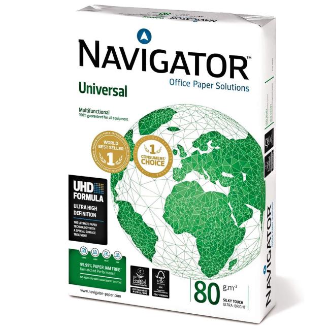 [PA000809] Copy paper Navigator Universal A4, 80g from high-quality eucalyptus pulp