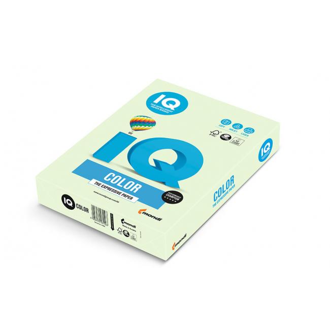 Colored paper IQ color green pastel GN27, A4, 80g
