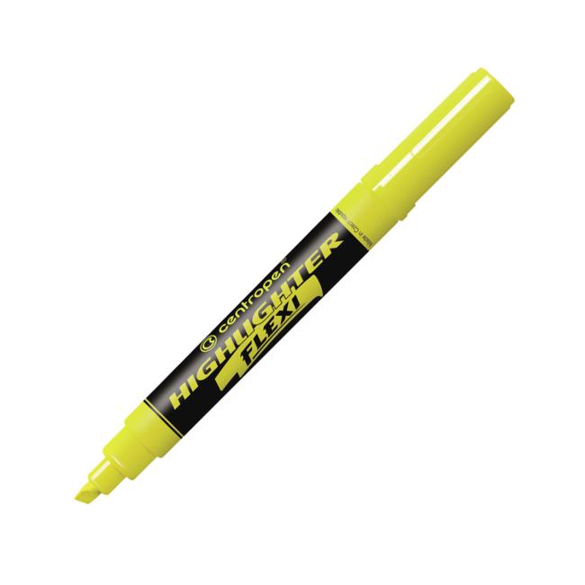 Highlighter Centropen 8542 Flexi yellow