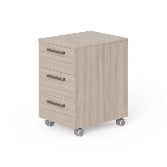 [LZ000601] Pojazdný kontajner s 3 zásuvkami Lenza Wels, 40,8x63,3x50,4cm, naplavené drevo