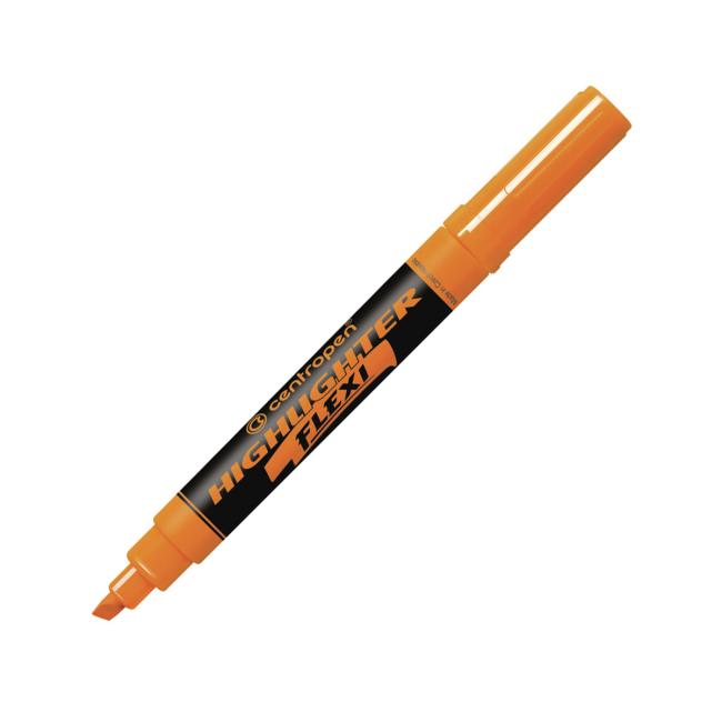 Highlighter Centropen 8542 Flexi orange
