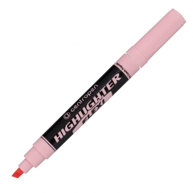 Zvýrazňovač Centropen 8542 Flexi Soft pink