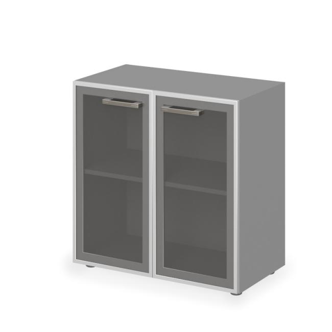 [LZ001100] Lenza Wels policová skrinka, sklo, 79,8×80,0×40,4cm, svetlý achát