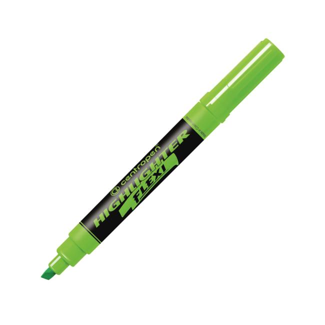 Highlighter Centropen 8542 Flexi green
