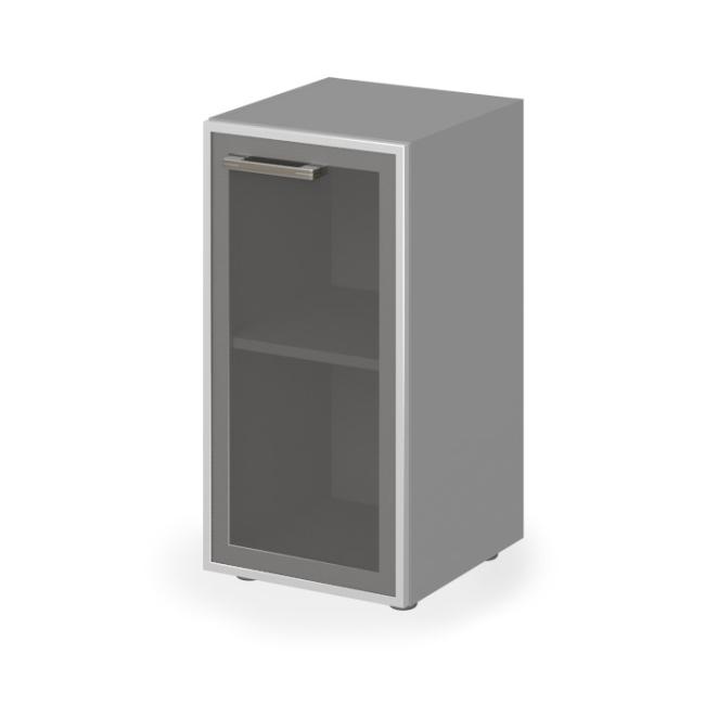 Sklenená policová skrinka Lenza Wels, pánty vpravo, 39,9x80,0x42,5cm, svetlý achát