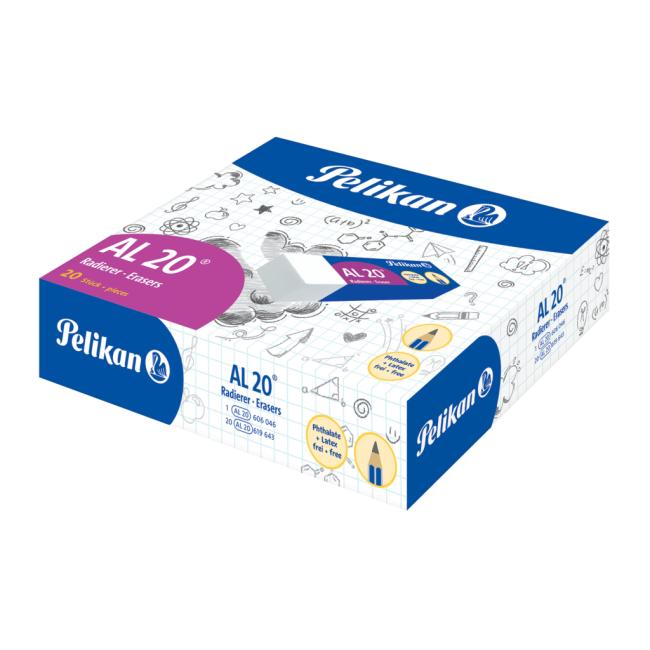 [PE619643] Rubber Pelikan AL 20 white 20 pcs