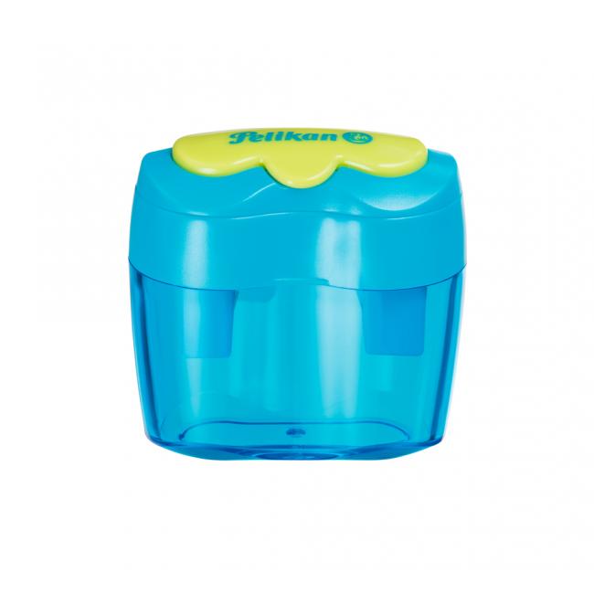 [PE700702] Grater Pelikan Flower plastic with 2 holes blue