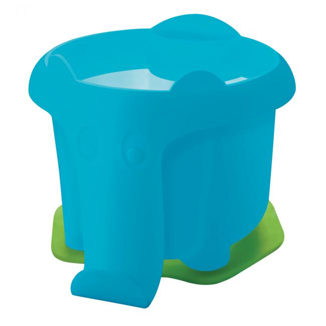 Pelikan plastic cup for water colors in the shape of an elephant, blue