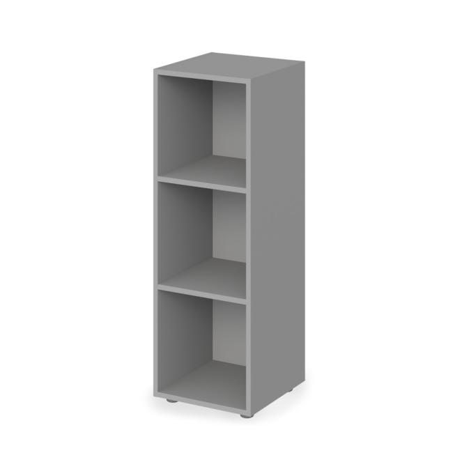 [LZ001602] Medium open cabinet 2 shelves Lenza Wels, 39.9x119.5x40.4cm, gray
