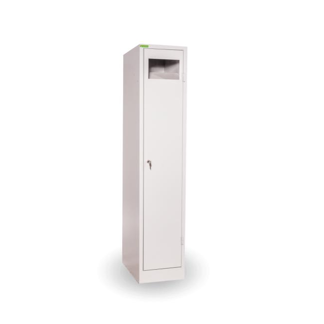 [AA000163] Cabinet for collecting work clothes, lockable, h.182 x w.38 x d.45cm, RAL7035 gray