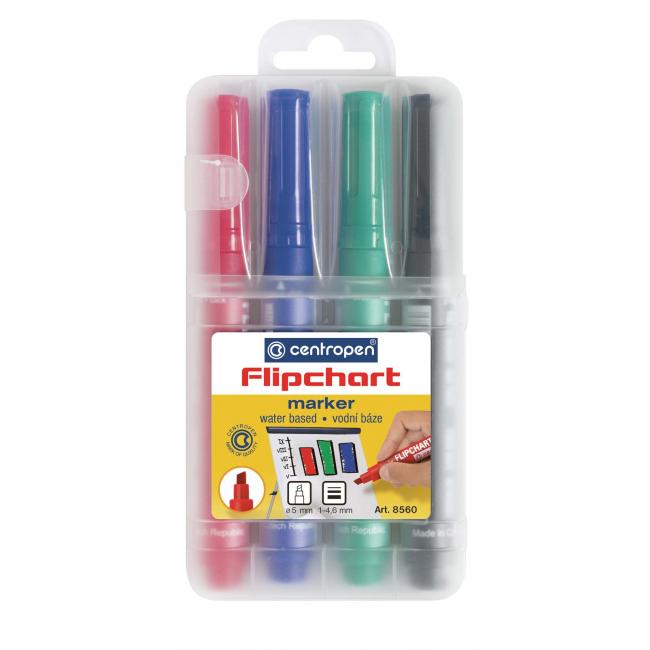 Marker set for flipchart blocks Centropen 8560/4S
