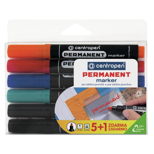 [CE856601] Set of permanent markers Centropen 8566/5+1