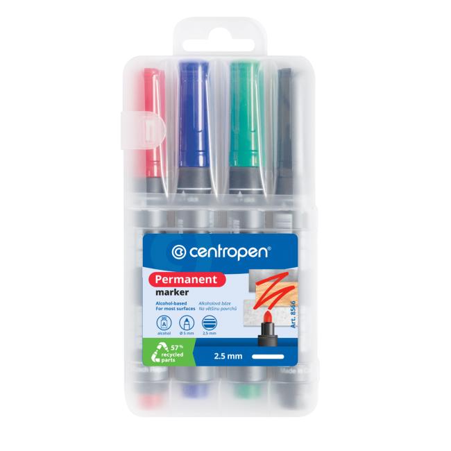 [CE856604] Set of permanent markers Centropen 8566/4S