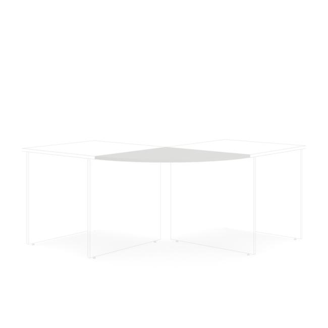 [LZ002443] Additional table without BASIC leg, 80x2.2x80cm, white