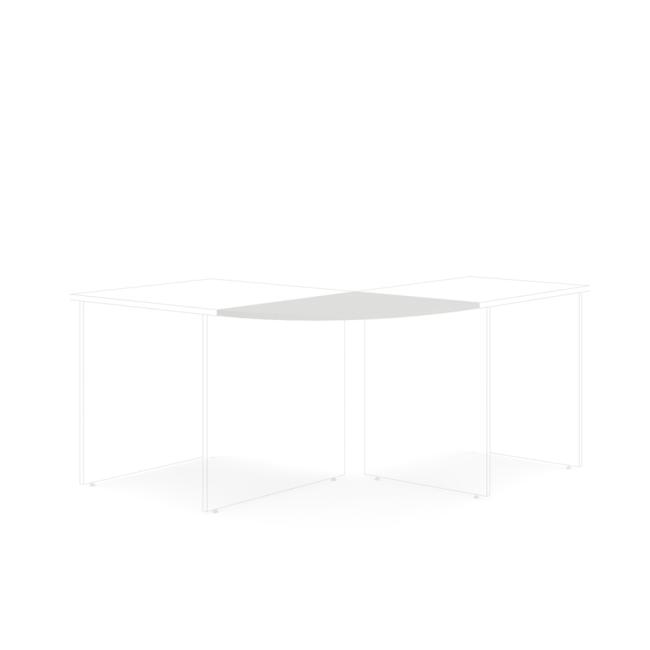 Additional table without BASIC leg, 80x2.2x60cm, white