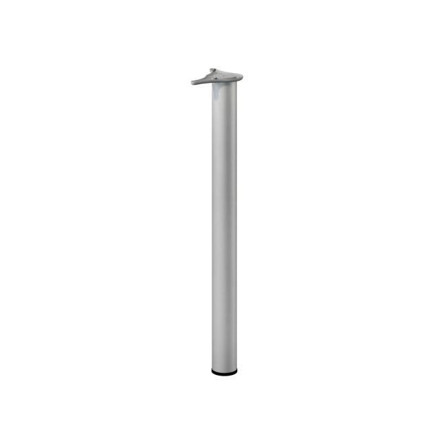 Tubular leg BASIC, 71 x d6cm, RAL9006 white aluminium