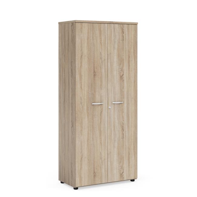 Knižnica BASIC, so zámkom, 80x40x182,1cm, dub sonoma