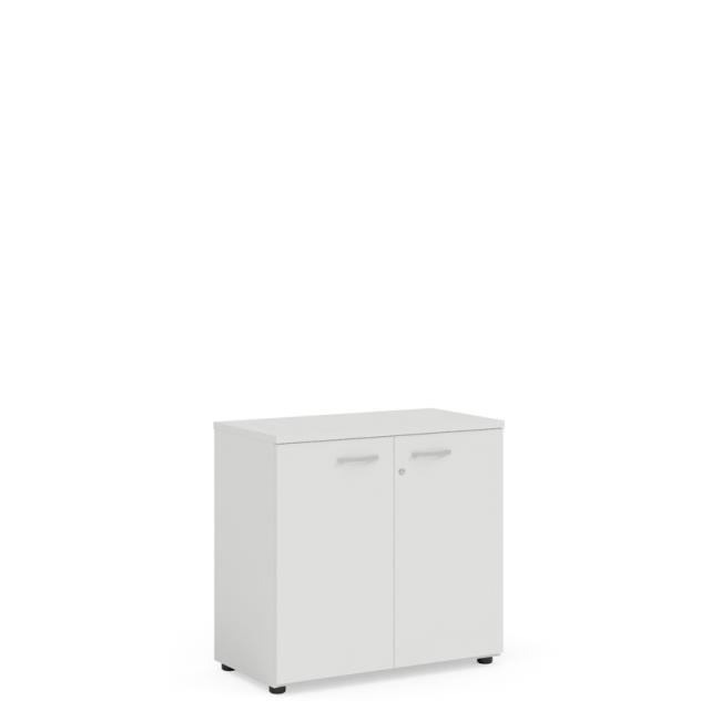 [LZ002833] Shelf cabinet BASIC, with lock, 80x40x76.5cm, white