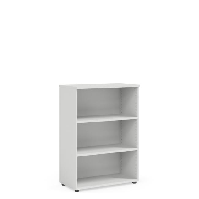 Policová skriňa BASIC, otvorená, 80x40x111,7cm, biela