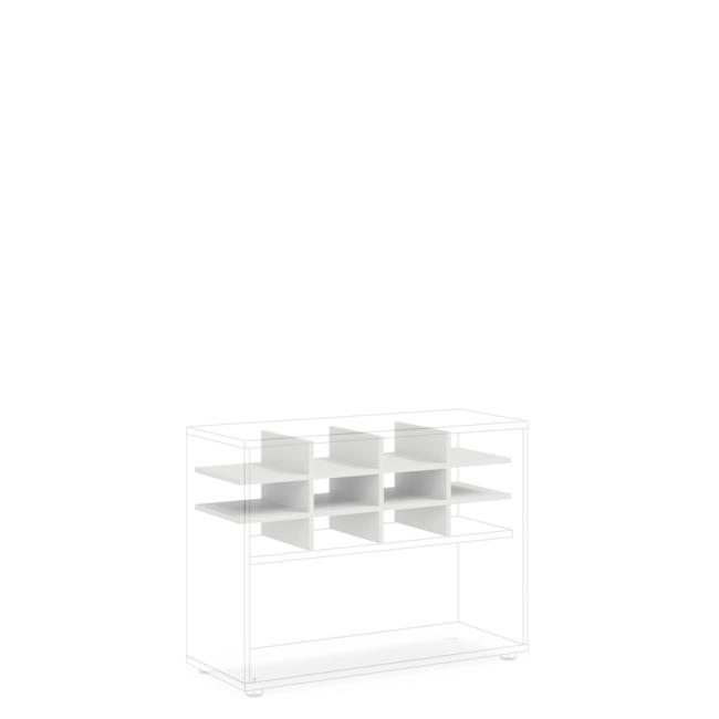 Niche compartment BASIC, open, 96.2x35.3x32.7cm, white