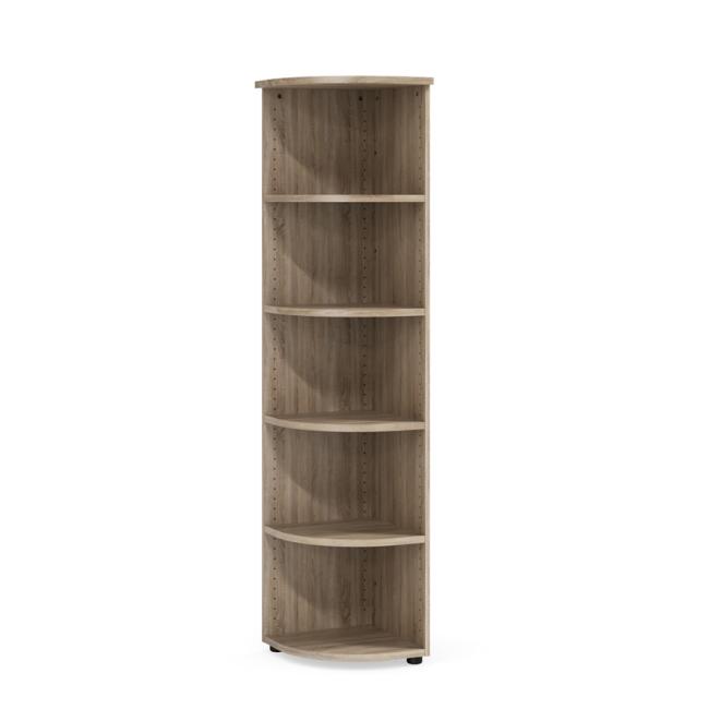 BASIC bookcase, open, corner, 40x40x182.1cm, Sonoma oak