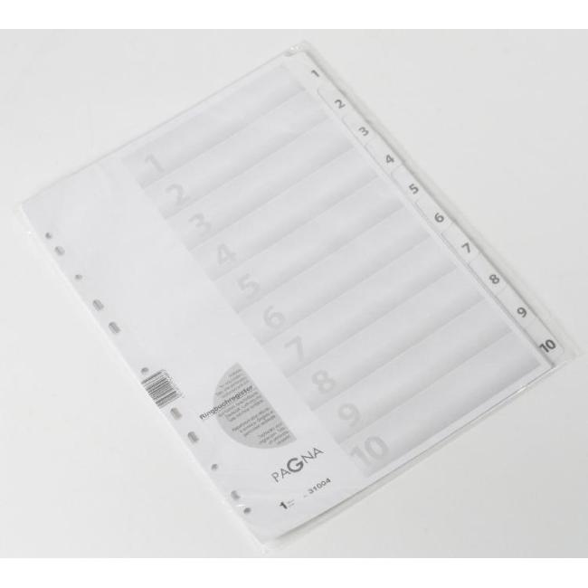 Cardboard divider PAGNA 10-piece white