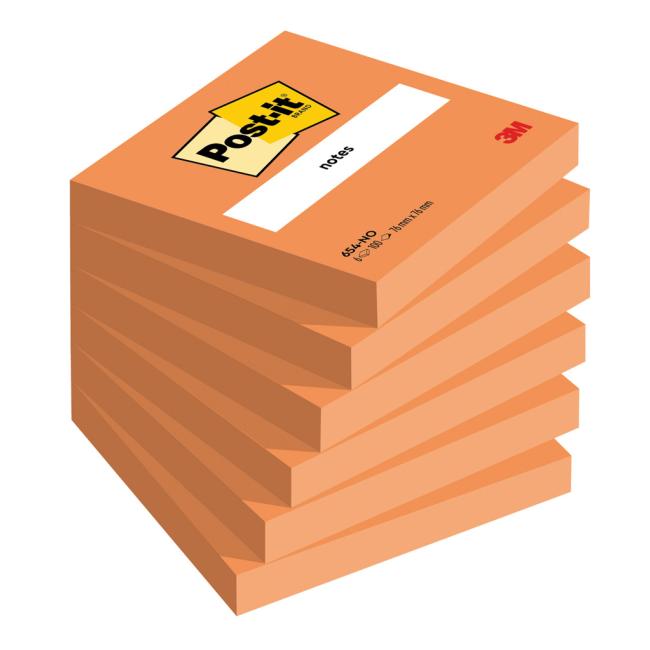 [MM065449] Self-adhesive Post-it note 76x76 orange 6 x 100 leaves