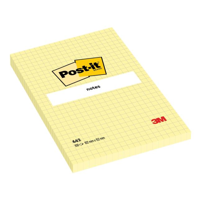 Self-adhesive Post-it note 102x152 yellow square