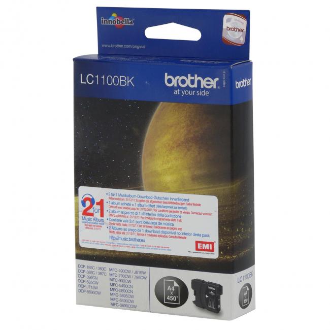 Ink cartridge Brother LC-1100 for MFC-6490CW/DCP-6690CW black (450 pages)