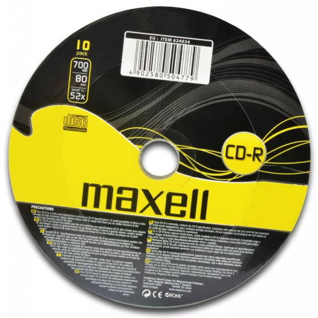 [PP011483] CD-R Maxell 700 MB 52x 10ks/koláč
