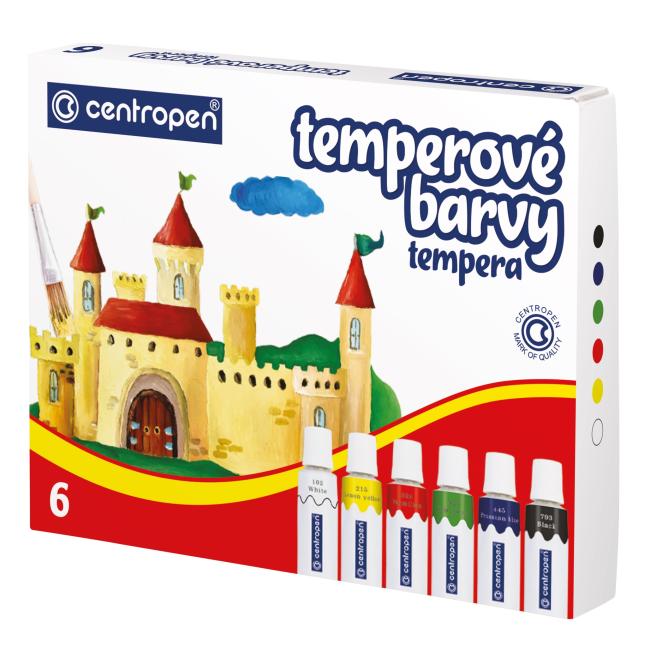 Tempera colors Centropen 6 colors 12ml