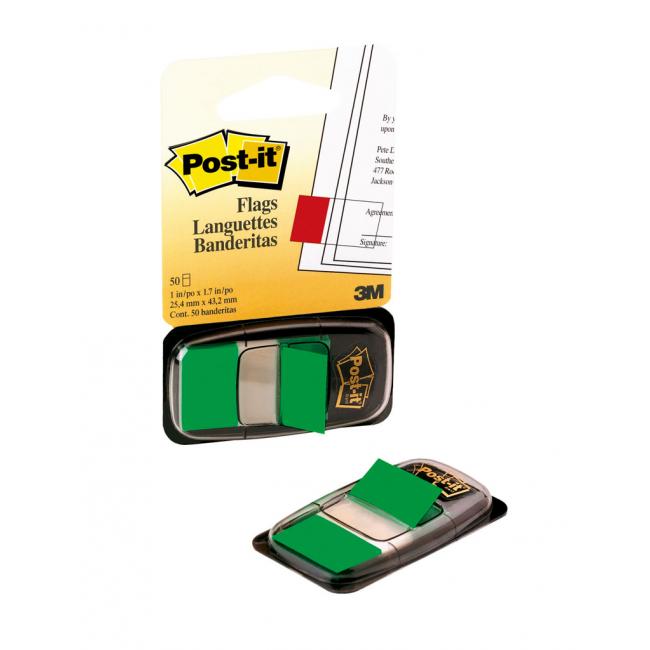 [MM068030] Post-it Index bookmarks wide 25.4x43.2 green