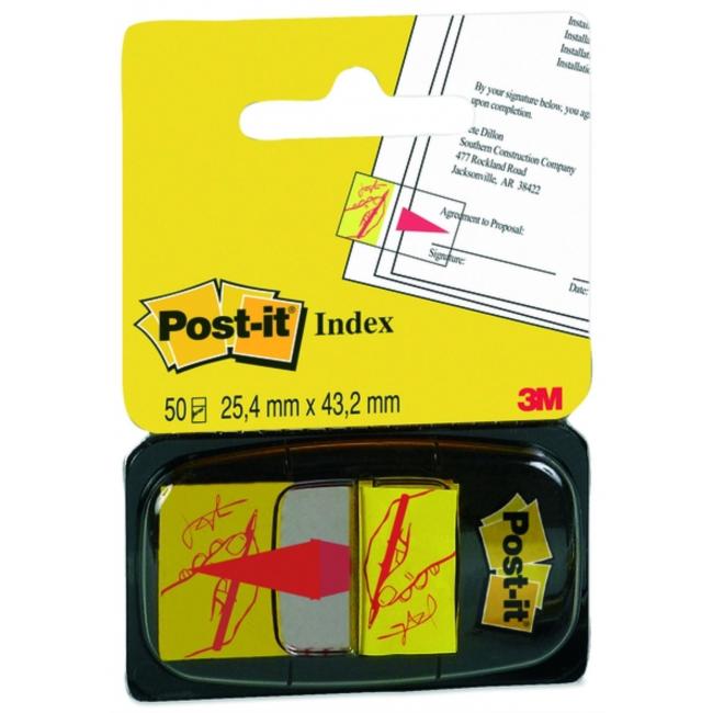 Záložky Post-it Index široký 25,4 x 43,2 „podpis“