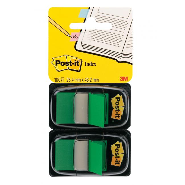 [MM068033] Post-it Index bookmarks wide 25.4x43.2 green 2 pcs