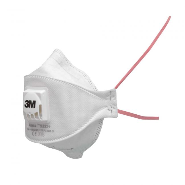 [MM073132] FFP3 Aura 9332+ respirátor proti časticiam s výdychovým ventilom Respirátor 3M™ Aura™ s časticovým filtrom 9332+ poskytuje ochranu dýchania kategórie FFP3, umožňuje zloženie naplocho, skladá sa z 3 panelov, má nízky odpor pri dýchaní