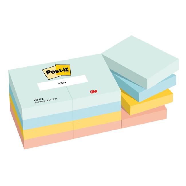 Self-adhesive Post-it note BEACHSIDE, size 38x51 mm, 12x100 sheets