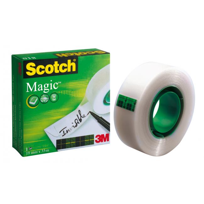 Scotch Magic invisible writable adhesive tape, 19 mm x 33 m, in a box