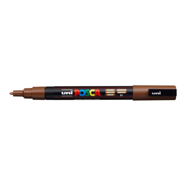 Marker uni POSCA PC-3M brown