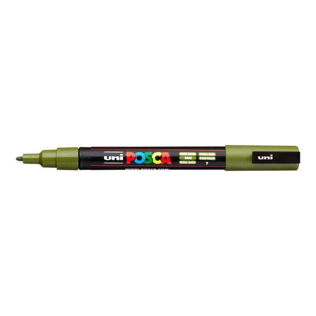 Marker uni POSCA PC-3M khaki green