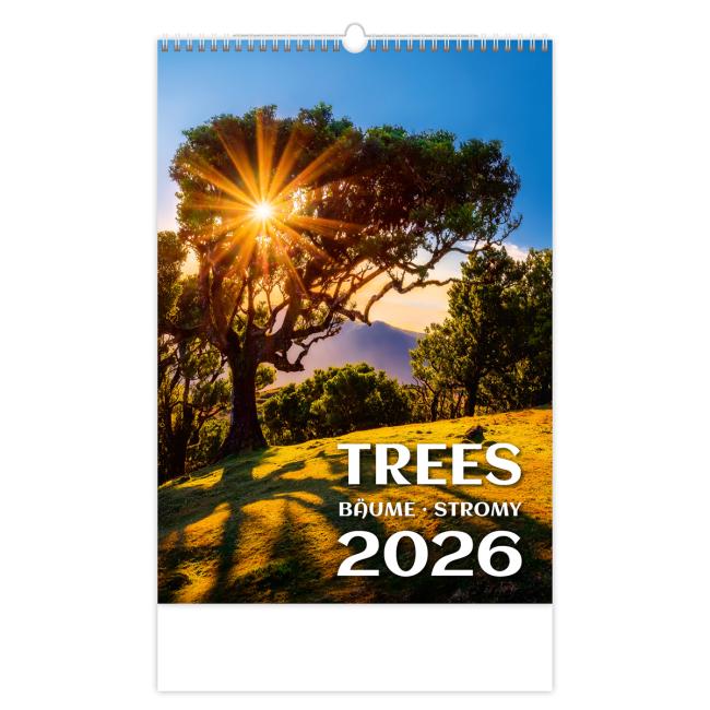 [N125] Wall calendar Trees 31.5 x 45 cm 2026
