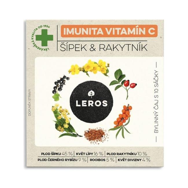 [PT105269] Tea LEROS herbal Natur Immunity Vitamin C rosehip & sea buckthorn HB 10 x 1.5 g