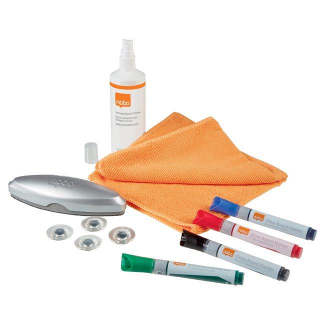 [NB905330] Nobo Starter Kit for Glass Marker Boards