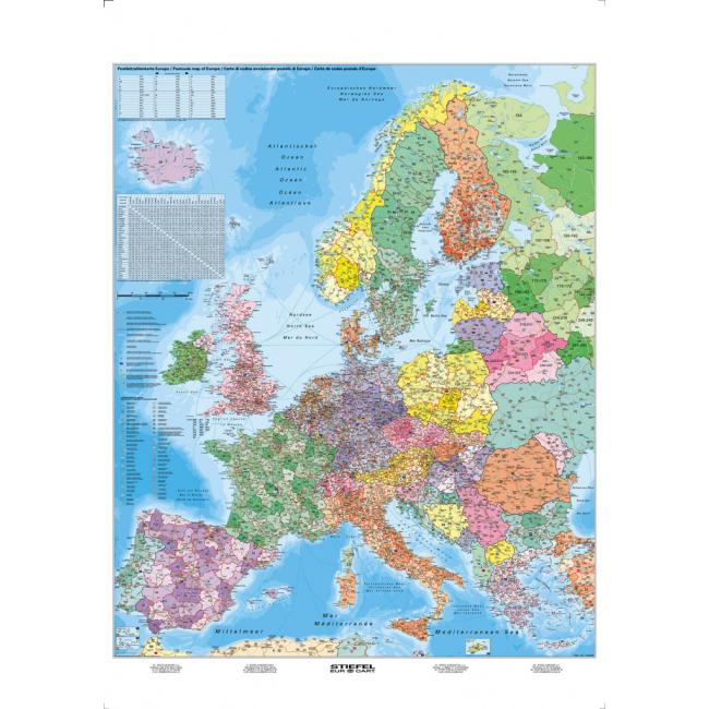 Map of Europe zip code