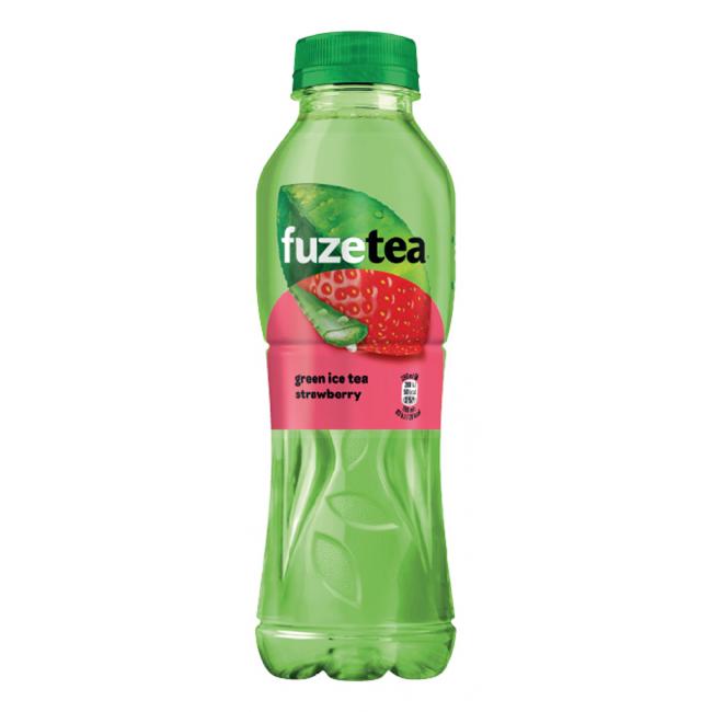 Green iced tea FUZETEA Aloe vera and strawberry 12 x 0.5 ℓ