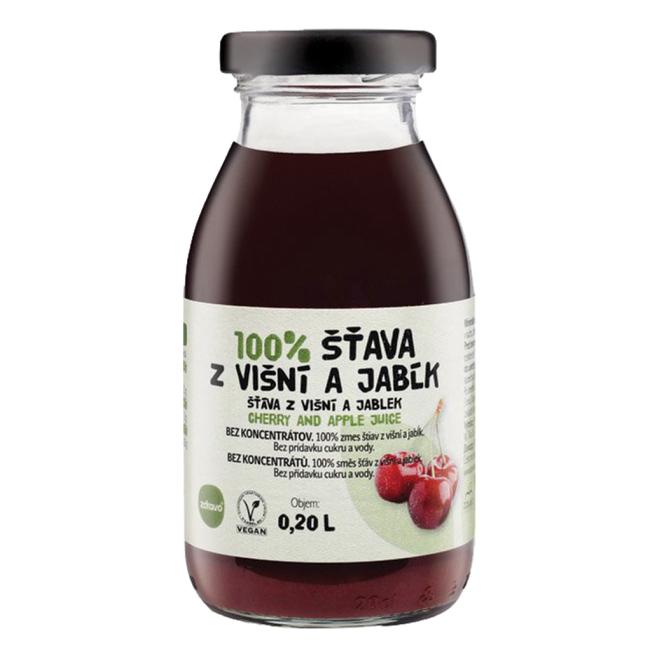 ZDRAVO juice 100% cherry-apple 10 x 0.2 ℓ NON-RETURNABLE GLASS