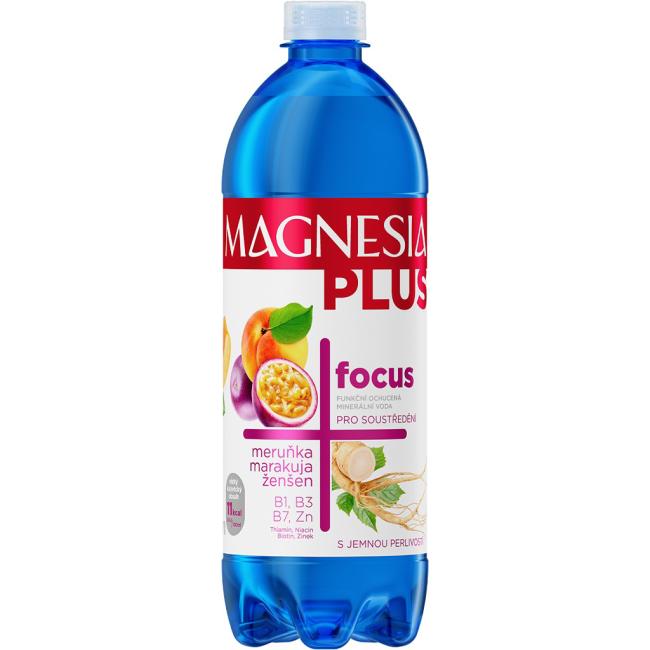 Minerálna voda MAGNESIA Plus Focus marhuľa, mučenka, ženšen 6 x 0,7 ℓ
