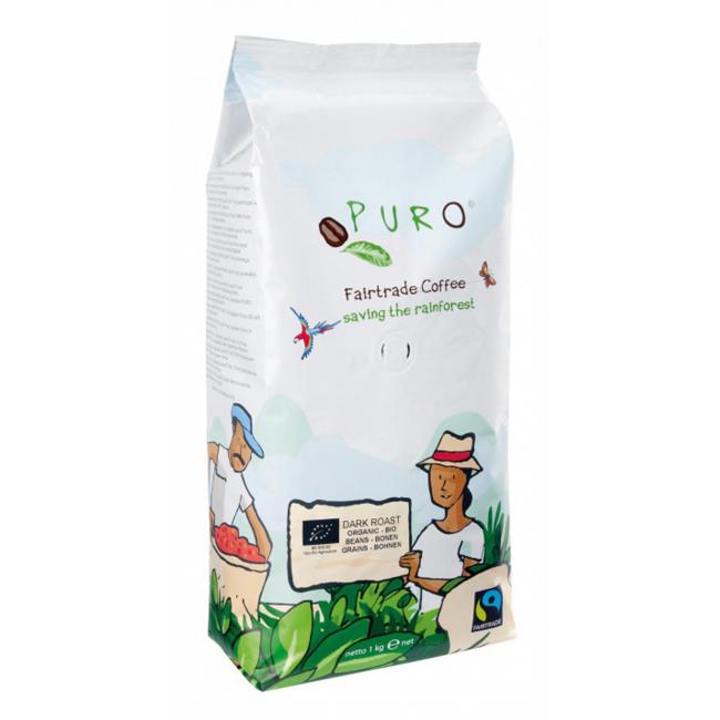Fairtrade Puro Dark roast coffee beans 1 kg