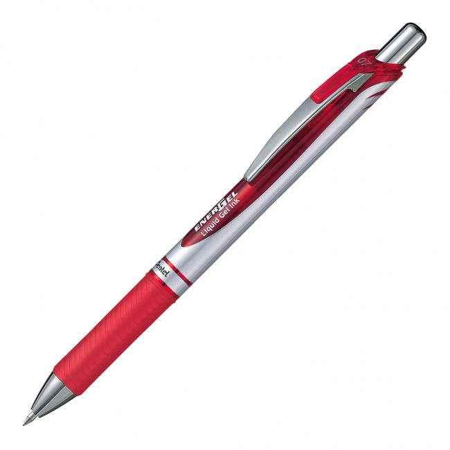 Pentel Energel 07 gel roller, red