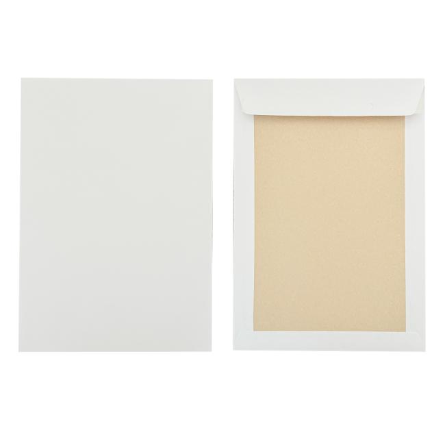 [OB242010] Poštové tašky B4 s páskou,s kartónovou zadnou stranou biele