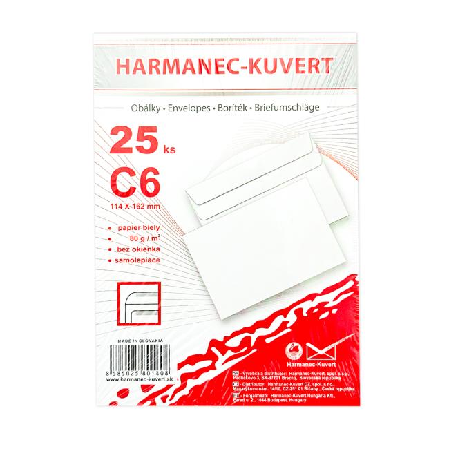 Postal envelopes C6 self-adhesive, 25 pcs